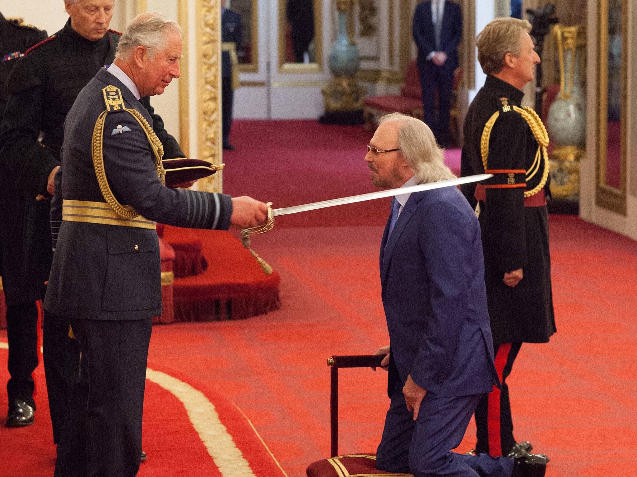 Sir Barry Gibb knighted at Buckingham Palace by Prince Charles: 'If it were  not for my brothers, I would not be here' | The Independent | The  Independent